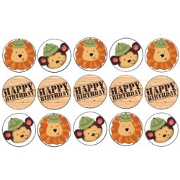 דף לקאפקייקס חברים בספארי 1