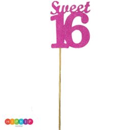 טופרים למרכז שולחן  sweet 16 - מנצנץ