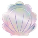 צלחות נייר גדולות צדפה בת הים הקסומה