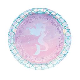 צלחות נייר קטנות בת הים הקסומה