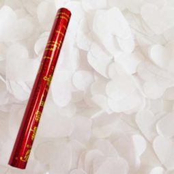 תותח קונפטי לבבות לבן