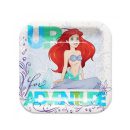 צלחות נייר קטנות מרובעות אריאל בת הים