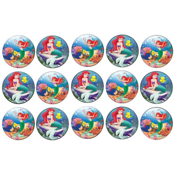 דף לקאפקייקס אריאל בת הים 1