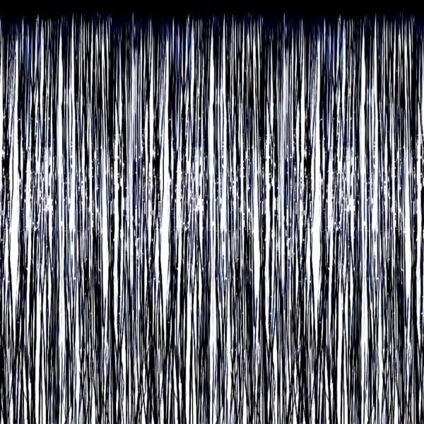 וילון פרנזים מטאלי - שחור