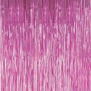 וילון פרנזים מטאלי - ורוד