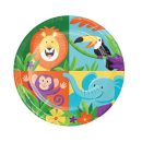 צלחות נייר קטנות חיות הג'ונגל