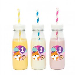 מדבקות עגולות לעיצוב FUN ורוד