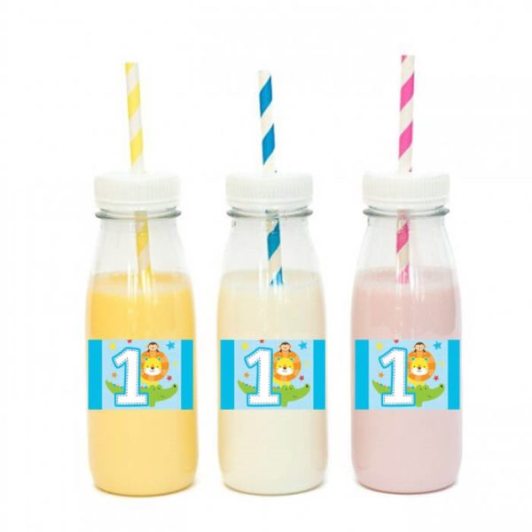 מדבקות מלבניות לעיצוב FUN תכלת