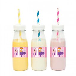 מדבקות מלבניות לעיצוב FUN ורוד