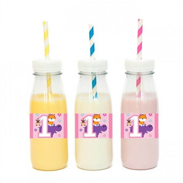 מדבקות מלבניות לעיצוב FUN ורוד