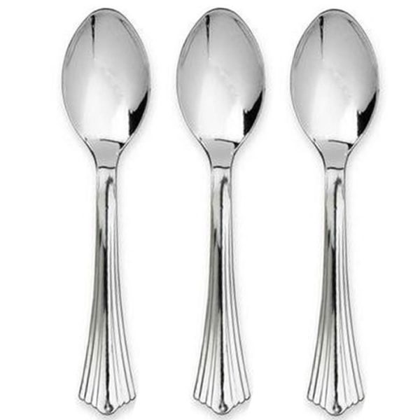 20 כפות אלגנט פסים כסוף