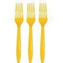 מזלגות חד פעמיים - צהוב 24 יח