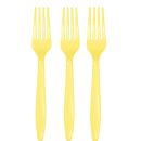 מזלגות חד פעמיים - צהוב מימוסה 24 יח