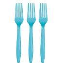 מזלגות חד פעמיים - כחול ברמודה 24 יח