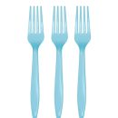 מזלגות חד פעמיים - כחול פסטל 24 יח