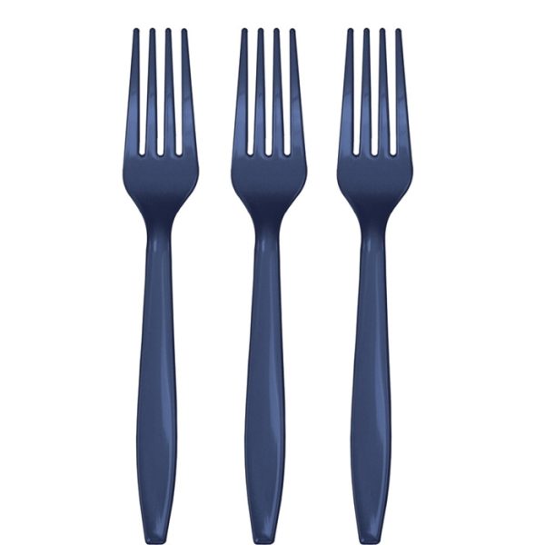 מזלגות חד פעמיים - כחול אמיתי 24 יח