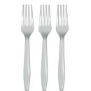 מזלגות חד פעמיים - כסוף 24 יח