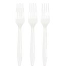 מזלגות חד פעמיים - לבן 24 יח