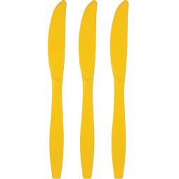 סכינים חד פעמיים - צהוב 24 יח