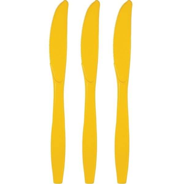 סכינים חד פעמיים - צהוב 24 יח