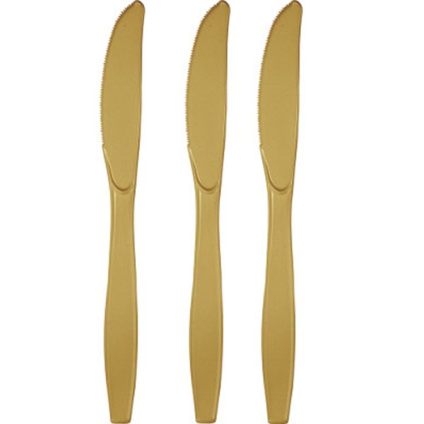 סכינים חד פעמיים - זהב 24 יח