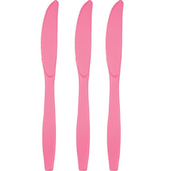 סכינים חד פעמיים - ורוד ממתק 24 יח