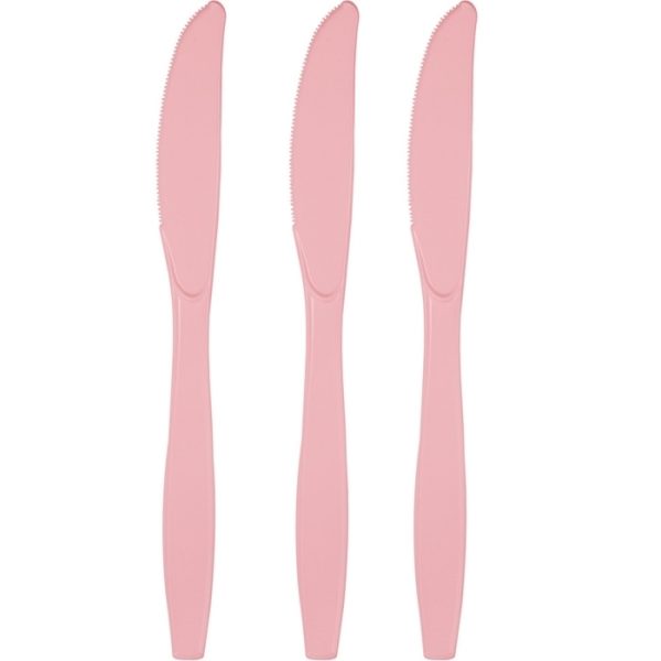 סכינים חד פעמיים - ורוד קלאסי 24 יח