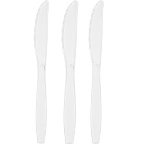 סכינים חד פעמיים - שקוף 24 יח