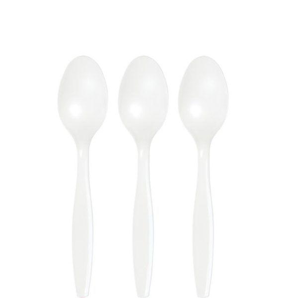 כפות חד פעמיים - לבן 24 יח