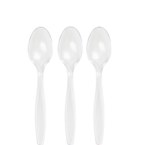 כפות חד פעמיים - שקוף 24 יח