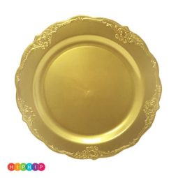 צלחות בינוניות וינטג' זהב