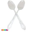 2 כפות הגשה וינטג' שקוף