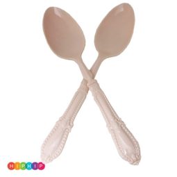 2 כפות הגשה וינטג' ורוד פודרה