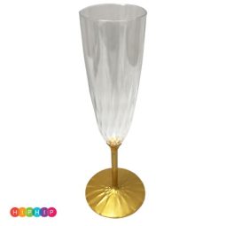 כוסות שמפניה רגל זהב