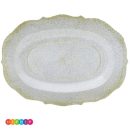 מגש אובלי וינטג' פרימיום זהב נצנץ