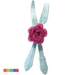 חבקי מפיות פרחים - פוקסיה