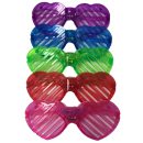 משקפי מסיבה אורות - לב