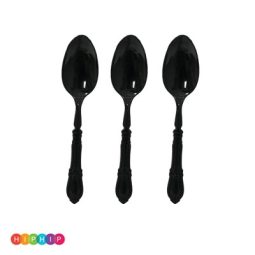 10 כפיות וינטג' שחור