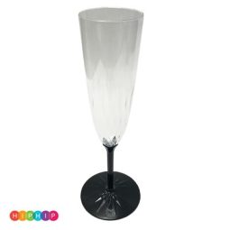 כוסות שמפניה רגל שחורה