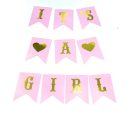 כרזת it's a girl - ורוד זהב