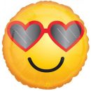 בלון הליום אימוג'י משקפיים לבבות