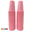 כוסות פלסטיק ורוד קלאסי - 50 יחידות