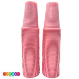 כוסות פלסטיק ורוד קלאסי - 50 יחידות