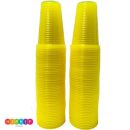 כוסות פלסטיק צהוב - 50 יחידות