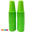 כוסות פלסטיק ירוק - 50 יחידות