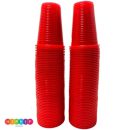 כוסות פלסטיק אדום - 50 יחידות
