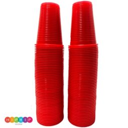 כוסות פלסטיק אדום - 50 יחידות