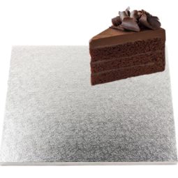 תחתית לעוגה ריבוע כסף 34 ס