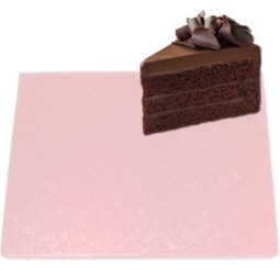 תחתית לעוגה ריבוע ורוד 34 ס