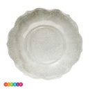 צלחות בינוניות וינטג' פרימיום כסף מנצנץ